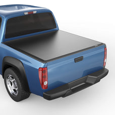 POLEMOTOR 5FT Soft Roll-Up Truck Bed Tonneau Cover For 2004-2014 Chevy Colorado Fleetside