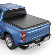 POLEMOTOR 5.8FT Soft Roll-Up Truck Bed Tonneau Cover For 2019-2023 Chevy Silverado/GMC Sierra 1500 New Body Style w/o Multi-Flex Tailgate and Carbonpro Bed Fleetside