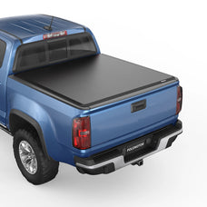 POLEMOTOR 6FT Soft Roll-Up Tonneau Cover For 2015-2023 Chevy Colorado Truck Bed