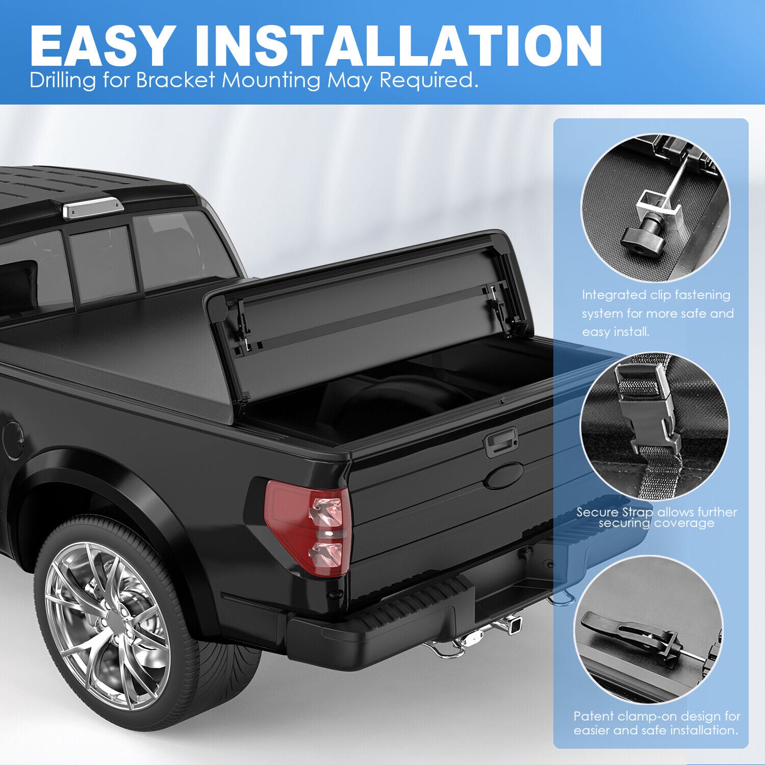 TACTIK Soft Tri-Fold Truck Bed Tonneau Cover - Fits Toyota TACTIK Soft Tri-Fold Truck Bed Tonneau Cover - Fits Toyota
