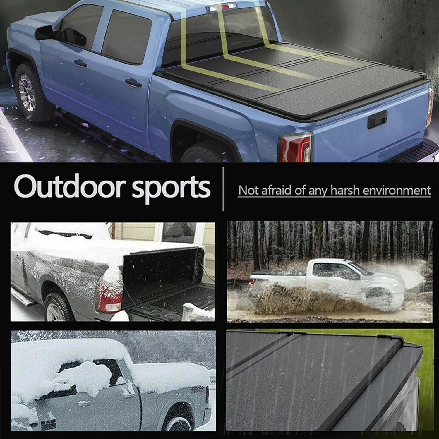 TIPTOP Tri-Fold Hard Tonneau Cover for Tundra 5.5ft Bed 2022-2023 in TIPTOP Tri-Fold Hard Tonneau Cover for Tundra 5.5ft Bed 2022-2023 in