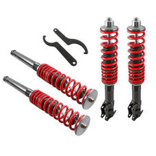 POLEMOTOR Full Height Adjustable Coilover Struts Suspension For 1995-2002 Volkswagen Cabrio/ 1990-1995 Corrado/ 1985-1999 Golf/ 1985-1998 Jetta (Set of 4)