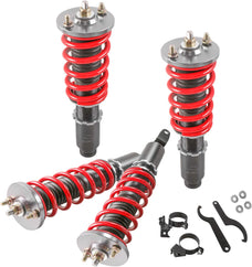POLEMOTOR Full Height Adjustable Coilover Struts Suspension For 1994-2001 Acura Integra /1992-2000 Honda Civic /1993-1997 Honda Civic del Sol (Set of 4)