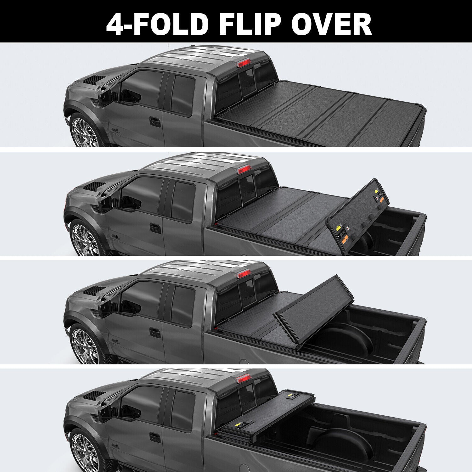 Soft Tri-Fold Tonneau Cover For 2004-2015 Nissan Titan 5.5FT Bed – Waterproof, No Drill Installation